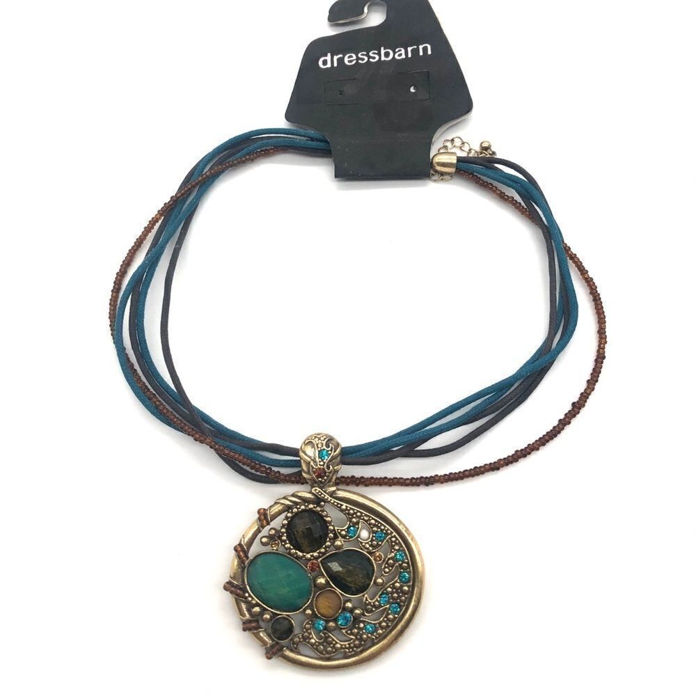 💝Dress Barn Necklace w/ Mosaic Pendant NWT